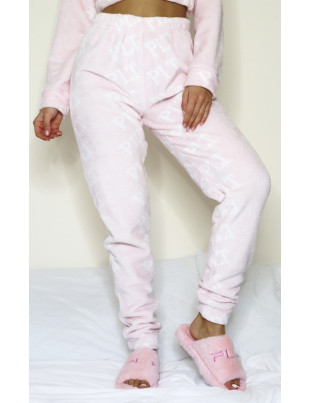 Махровые пижамные штаны, теплые, мягкие Prettylittlething XS Розовые с принтом 257-