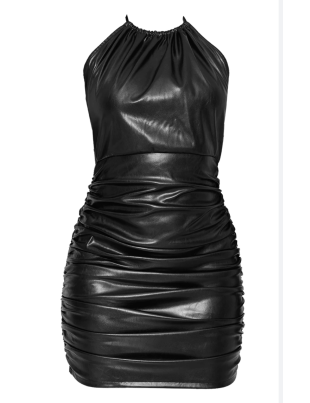 Платье кожа Prettylittlething XS Черное BTG-0083