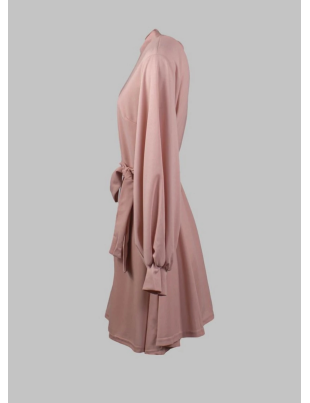 Платье с поясом Boohoo S Розовое BTG-0119