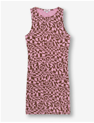 Платье Jennyfer S Розовое с принтом BTG-0188