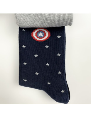 Шкарпетки чоловічі Marvel 43-46 Сірі з малюнком 318-