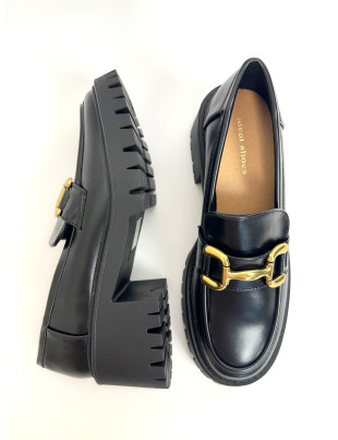 Лоферы женские Ideal shoes 39 Черные 385-